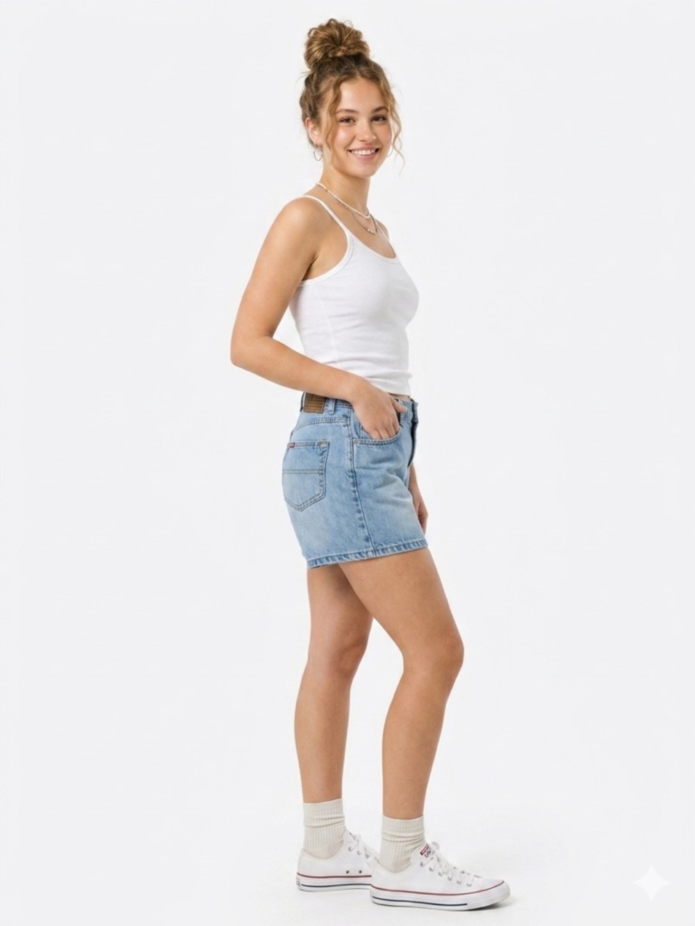 Vintage Polo Jeans Co. Ralph Lauren Denim Shorts - Light Wash - Size 8 - Picture 2 of 9